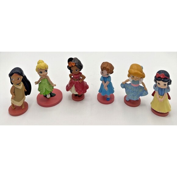 Disney Animators Collection Mini Toddler Princess Figures Dolls Lot Of 6 3” - Picture 1 of 16